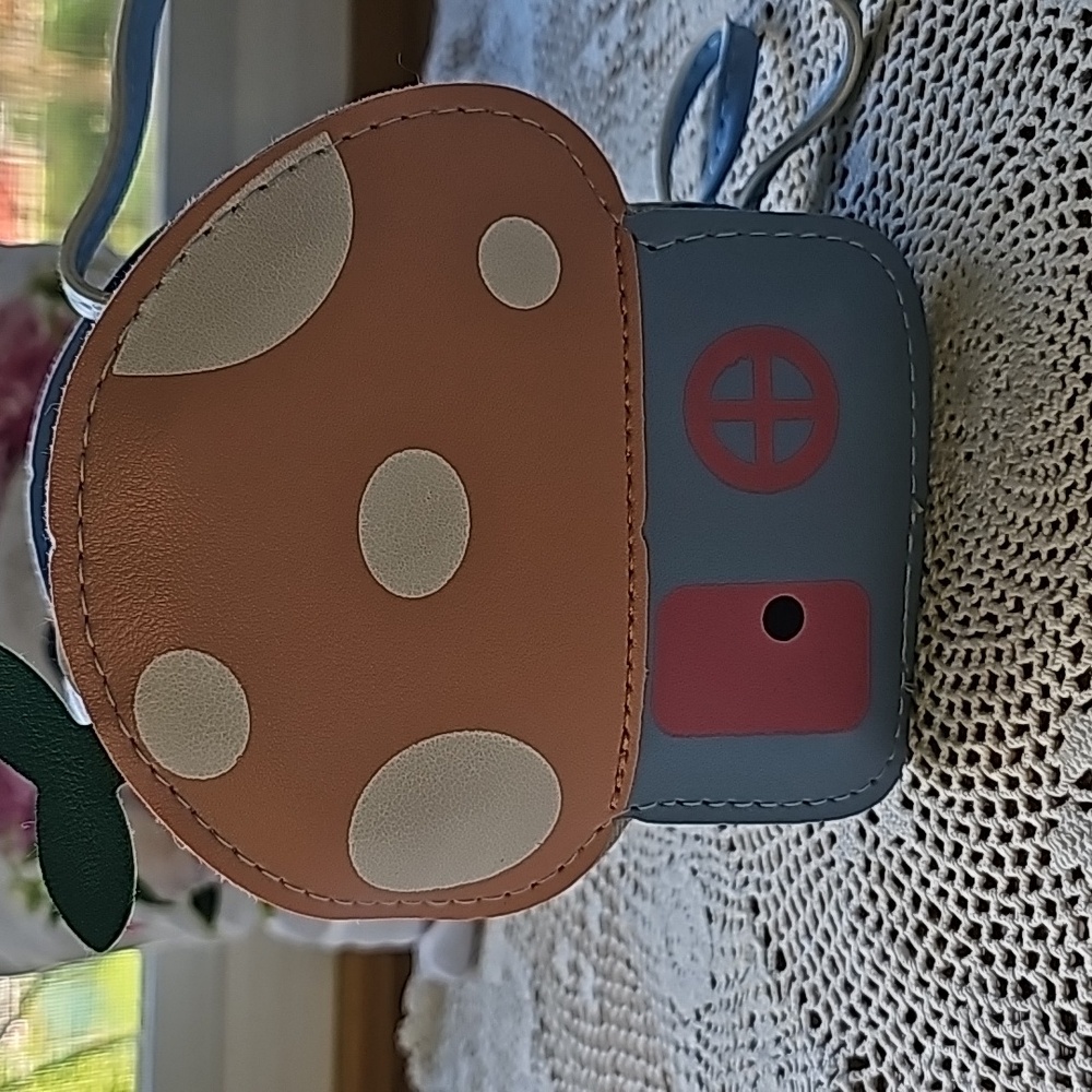 Mushroom Crossbody for kids. BLUE & PINK